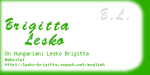 brigitta lesko business card